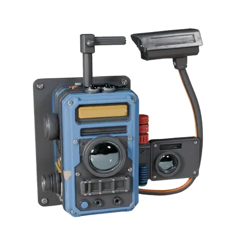Warehouse Handheld Radio Stylized 3D model, stylized isometric render, showing plastic housings, form detail.