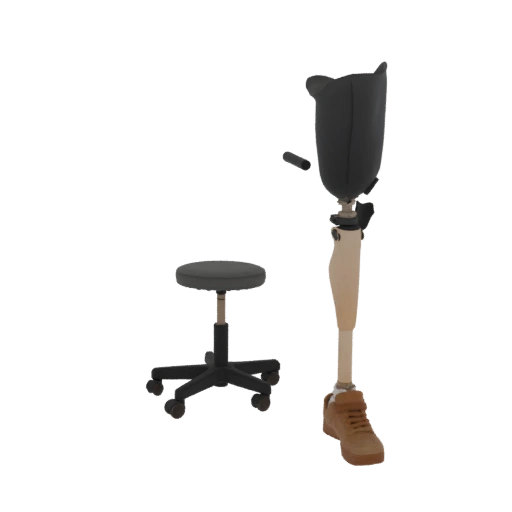 Prosthetic Leg and Stool 3D Model