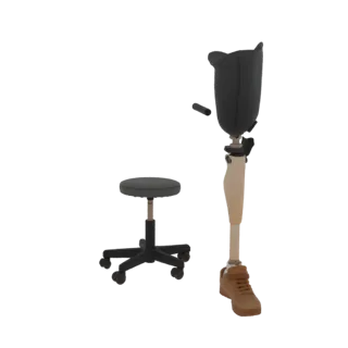 Prosthetic Leg and Stool 3D Model