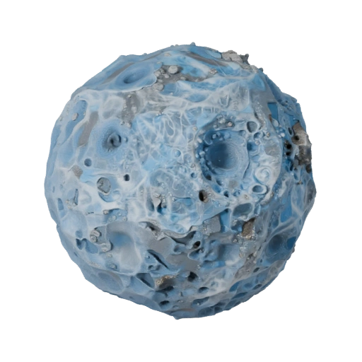Ice Asteroid Field 3D Model for Game Engine Levels