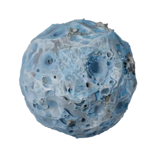 Ice Asteroid Field 3D Model for Game Engine Levels