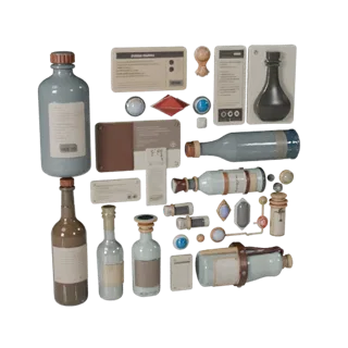 Market Bottle Group 3D Game Asset for Indie Levels