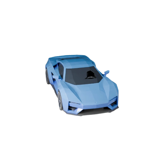 Modelo 3D de Hipercarro Baixo Poli para Unity & Unreal PBR Asset (Legacy)