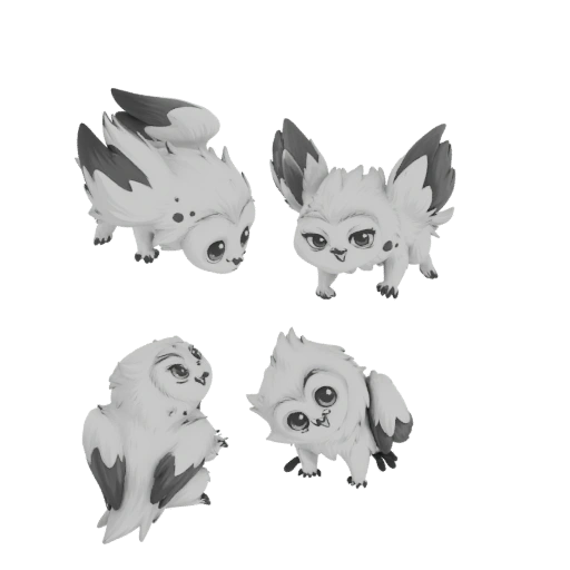Whimsical Owl Creatures