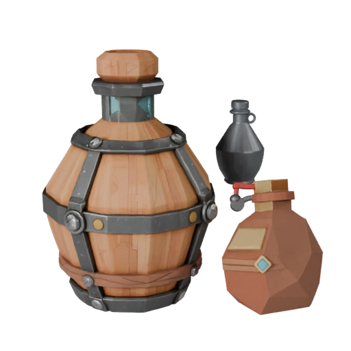 Fantasy Potion Bottle 3D Asset for Realtime Levels