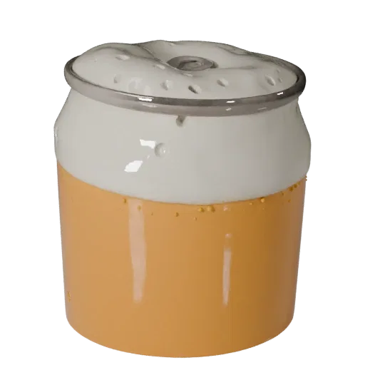 Sparkling Soda Can 3D model, three-quarter front view, Unity viewport, showing glass, container shape.