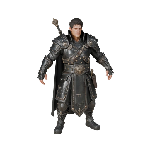 Modelo de Personaje Monje Asalto Realista - Articulado