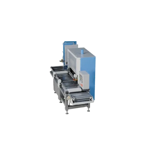 Assembly Packing Machine Modular 3D model, isometric modular kit view, showing painted steel, machine stations.