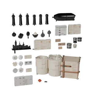 Urban Candle Cluster 3D Layered Asset for Builders