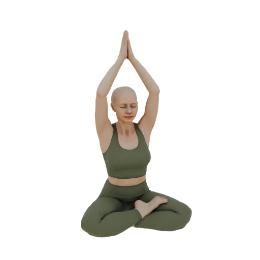Woman in Lotus Pose 3D Model
