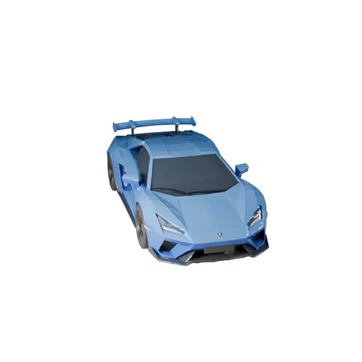 Low Poly Supersportwagen 3D-Modell für Unity & Unreal PBR Asset (Legacy)