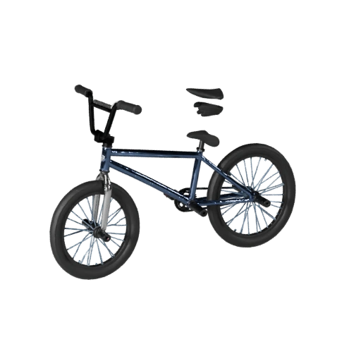 Modello 3D Bici BMX per Unity - Asset di Gioco Low Poly Pro