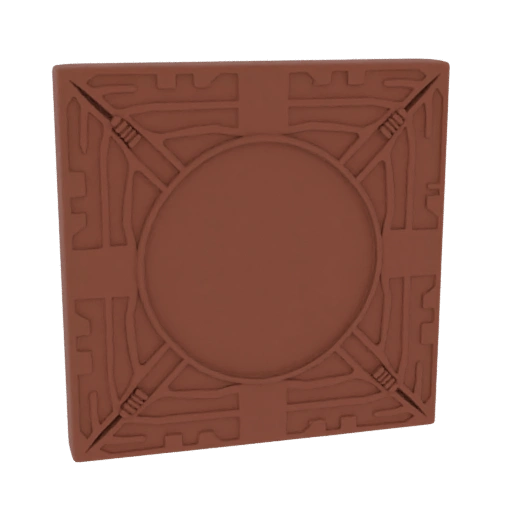 Square Coaster with Geometric Pattern