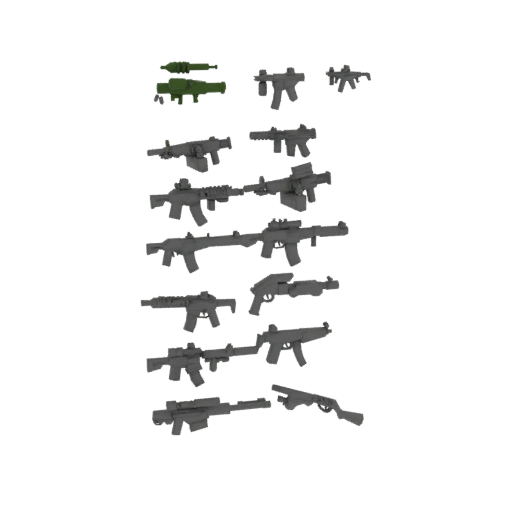 Assorted Military Weapon Models