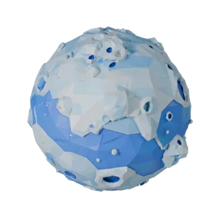 Ice Dwarf Planet 3D Game Asset for Realtime Engines
