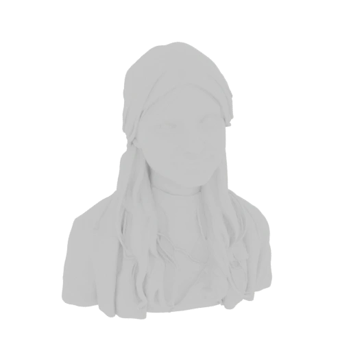 Woman's Bust with Turban and Braids