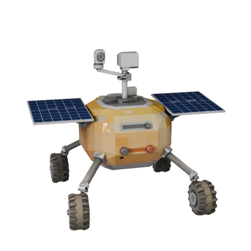 Low Poly Prospector Lunar Lander 3D Realtime Asset