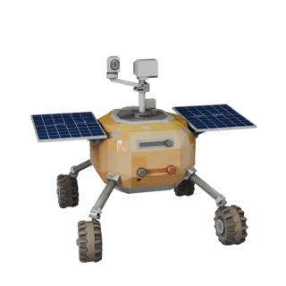 Low Poly Prospector Lunar Lander 3D Realtime Asset