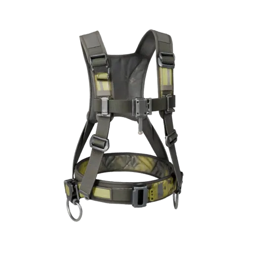 Site Protective Harness Realistic 3D model, three-quarter studio render, showing plastic shells, form detail.