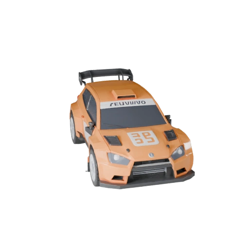 Modelo 3D de Carro de Rally de Alto Poligonagem para Renderizações de Estúdio Ativo PBR (Legacy)