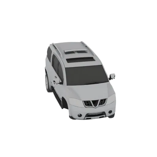 3D model of a white 2007 Nissan Armada SUV, viewed from a slightly elevated front-right angle against a black background.