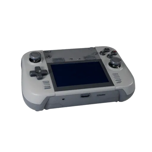 Portable Game Console High Poly 3D model, close-up studio render, showing matte plastic, console proportions.