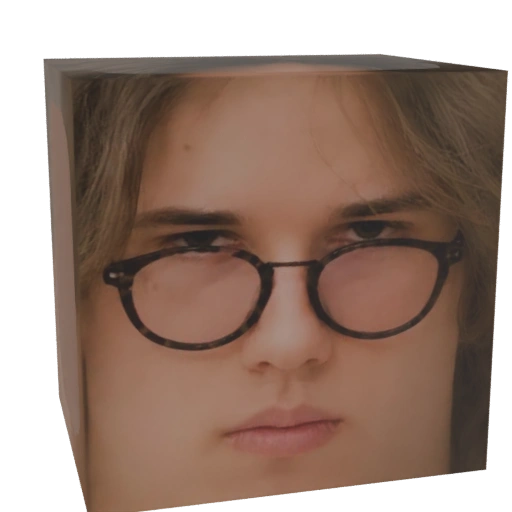 Cube Head with Glasses