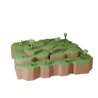 Low Poly Enchanted Glade Biome 3D for Realtime Builds
