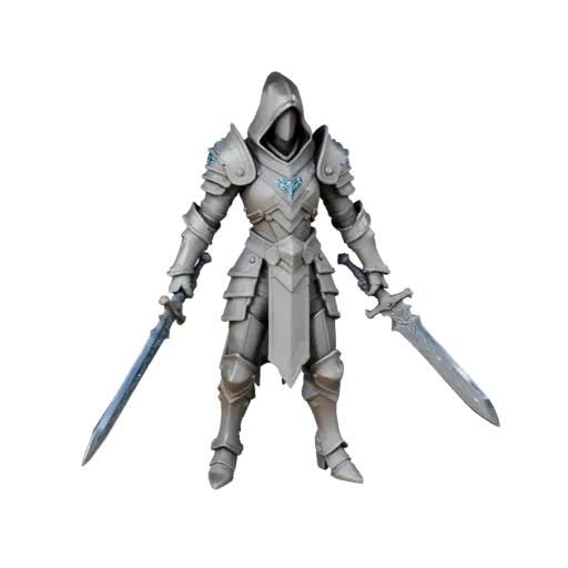 Fantasy Armored Rogue Character Model - Rigged