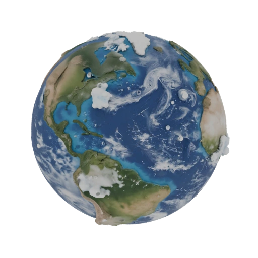 Earth Like Dwarf Planet 3D Asset for Home Printers