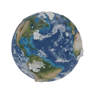 Earth Like Dwarf Planet 3D Asset for Home Printers