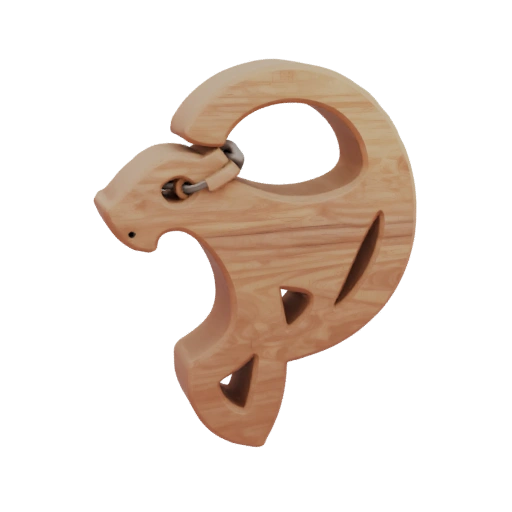 Amulet Virgo Zodiac Wood Style
