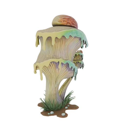 Surreal Drip Mushroom Sculpture