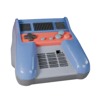 Detailed Retro Arcade Stick 3D Studio Render Asset