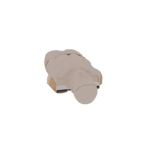Surgical CPR Torso Trainer Education 3D model, three-quarter training render, showing neutral plastics, form detail.