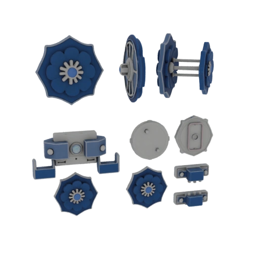 Floral Lapel Pin 3D Asset for Print Hobby Builders
