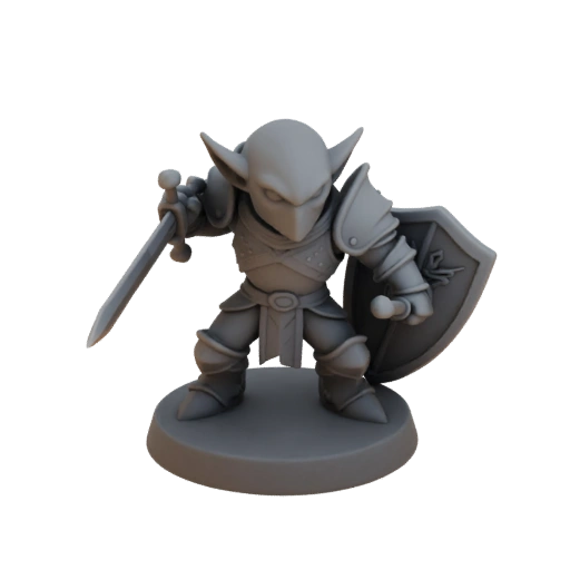 Fantasy Goblin Paladin Miniatur STL