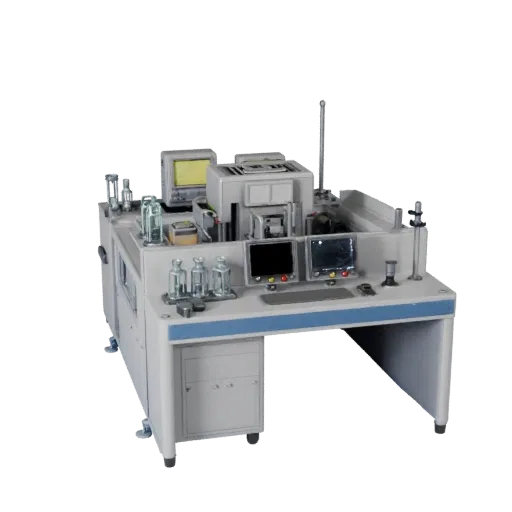 Research Reactor Core Modular 3D model, isometric modular kit view, showing clean metal, bench-top devices.