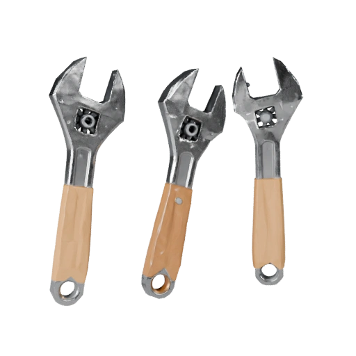 Heavy Duty Wrench 3D Game Asset for Realtime Engines
