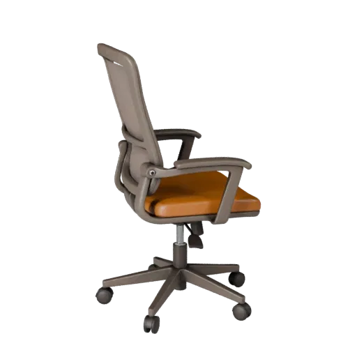 Industrial Office Chair render detail 3D model, side view studio render, showing seat form, surface, and scale cues.