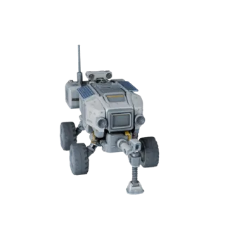 Stylized Ice World Sample Collector 3D Casual Asset