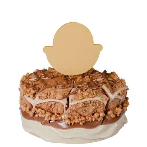 Bakery Ice Cream Bowl 3D model, three-quarter front view, AR viewer studio render, showing cream, sweet food silhouette.