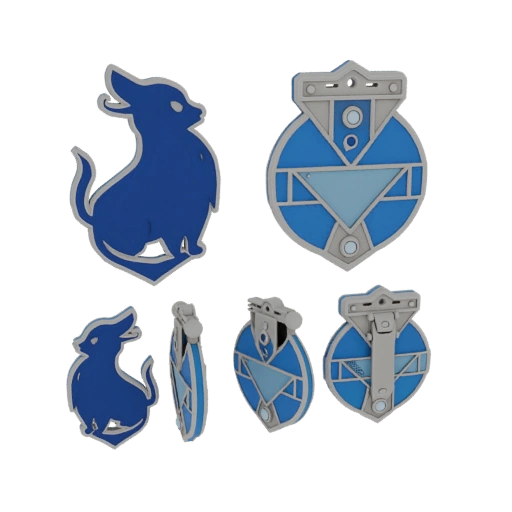 Animal Motif Decorative Pin 3D Asset for STL Print