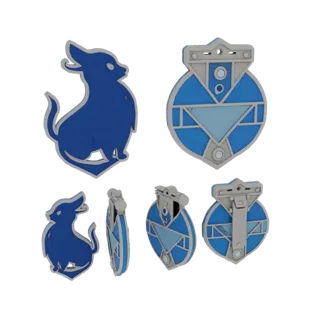 Animal Motif Decorative Pin 3D Asset for STL Print