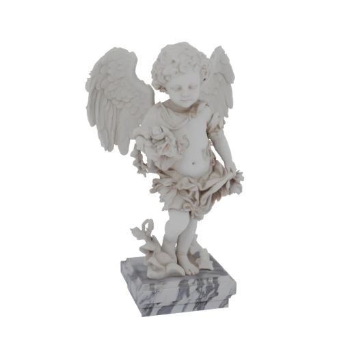 Cherub with Roses Statue
