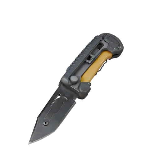 Heavy Duty Utility Knife Modular 3D model, isometric modular kit view, showing painted metal, clear grip zones.