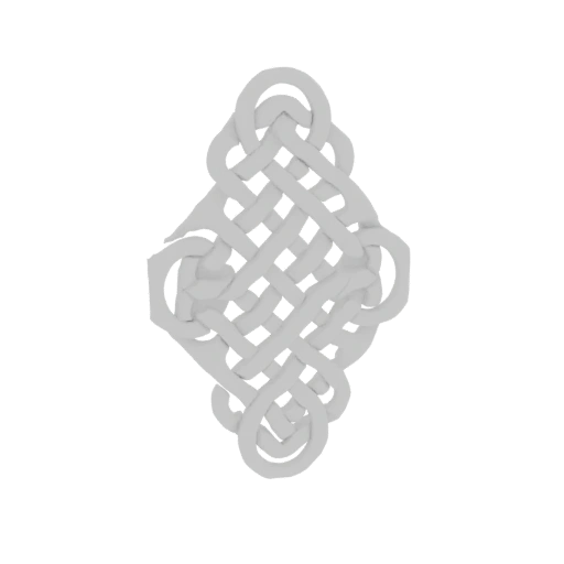 White Celtic Knot Diamond Ornament