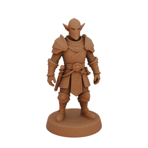 Miniatura STL de Elfo Guerrero Medieval