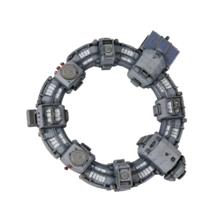 Modular Station Corridor 3D Asset for Casual Games