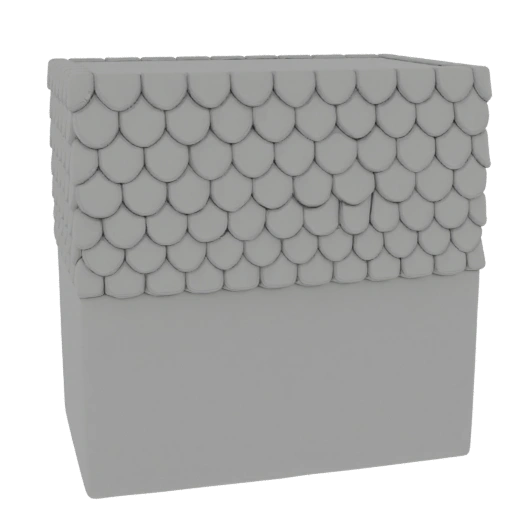 Rectangular Plate with Embossed Scales